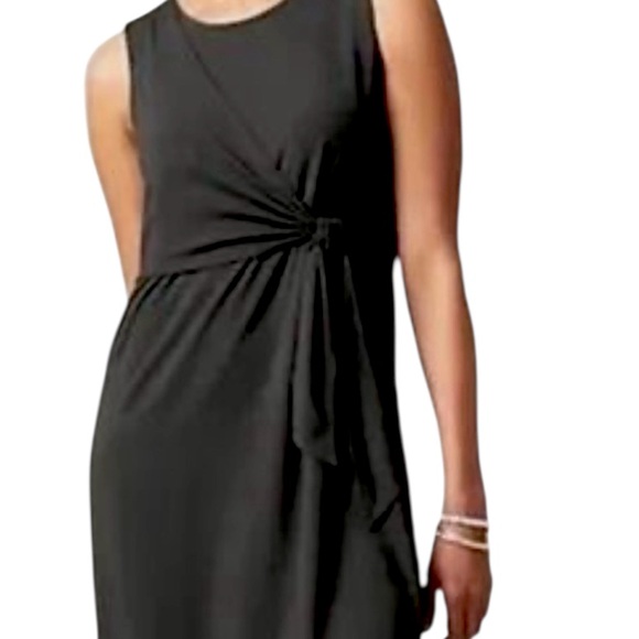 NEW J. Jill Wearever Tie-Waist Soft Jersey Dress Black Sz 4X NWT - Picture 1 of 13